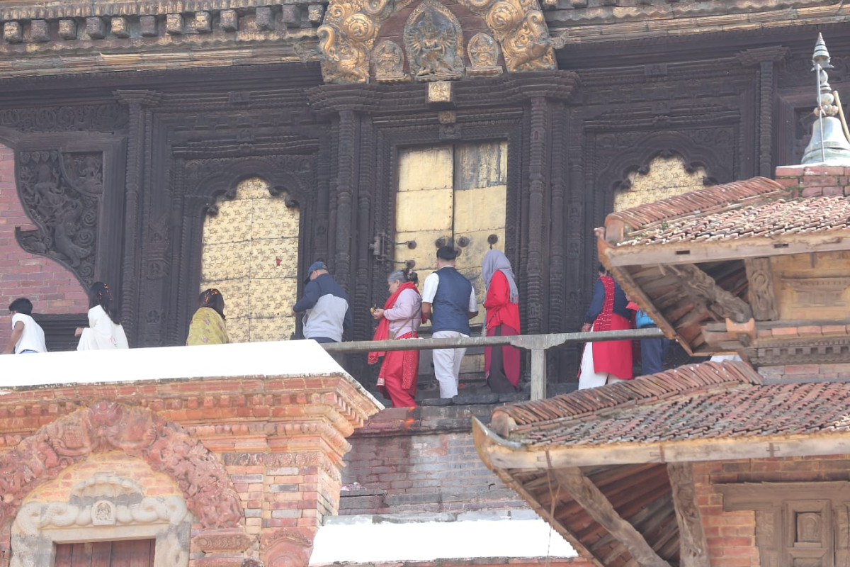 वर्षमा एक दिन मात्र खुल्ने तलेजु भवानी मन्दिरमा बिहानैदेखि भक्तजनको घुइँचो