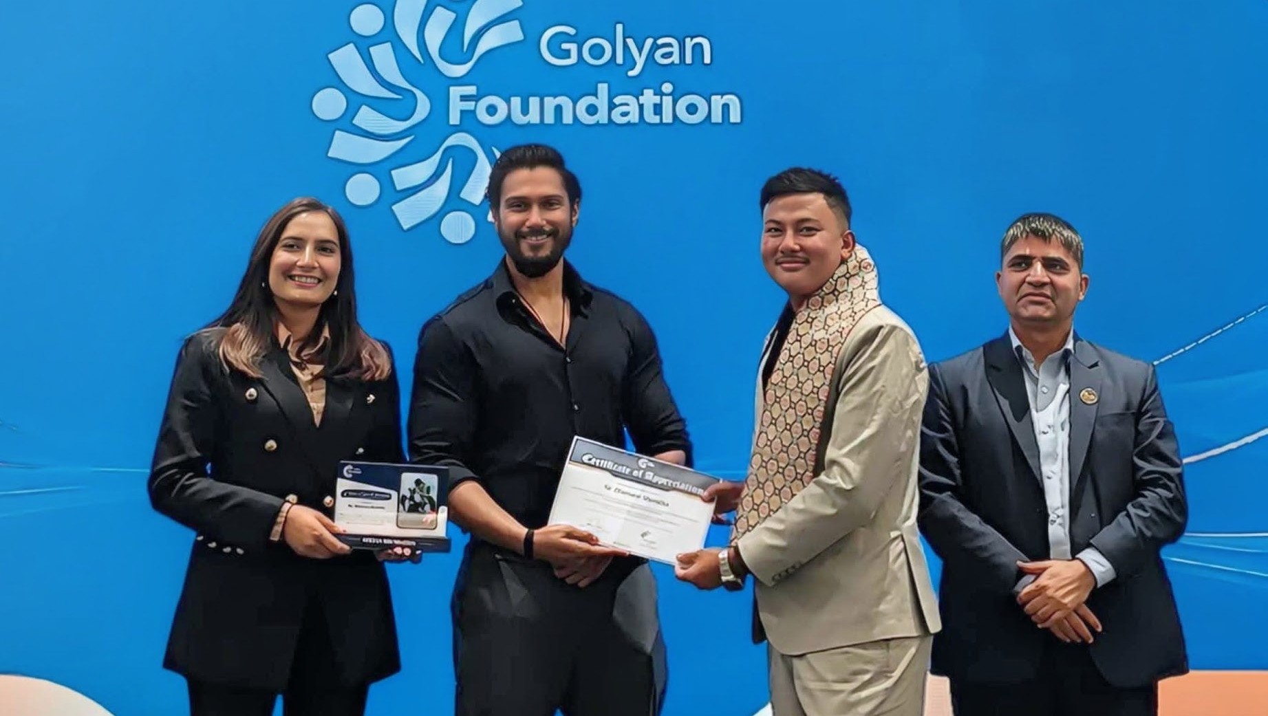 भोटेकोशी बाढी प्रभावितहरूलाई सेवा दिने ८६ स्वयंसेवकहरूलाई गोल्यान फाउन्डेसनद्वारा सम्मान